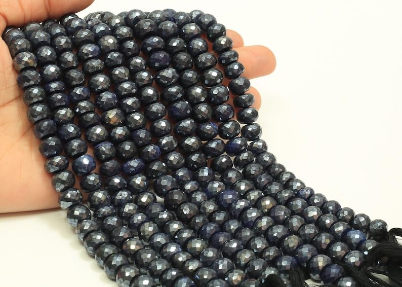 Perles de spinelle noir naturel 11mm pour composer un collier unique à offrir en cadeau