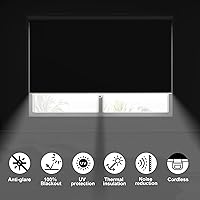 Vista 5 de Boolegon Persianas enrollables opacas sin cordón para oscurecer la habitación, persianas enrollables opacas para el hogar, oficina, dormitorio, sala