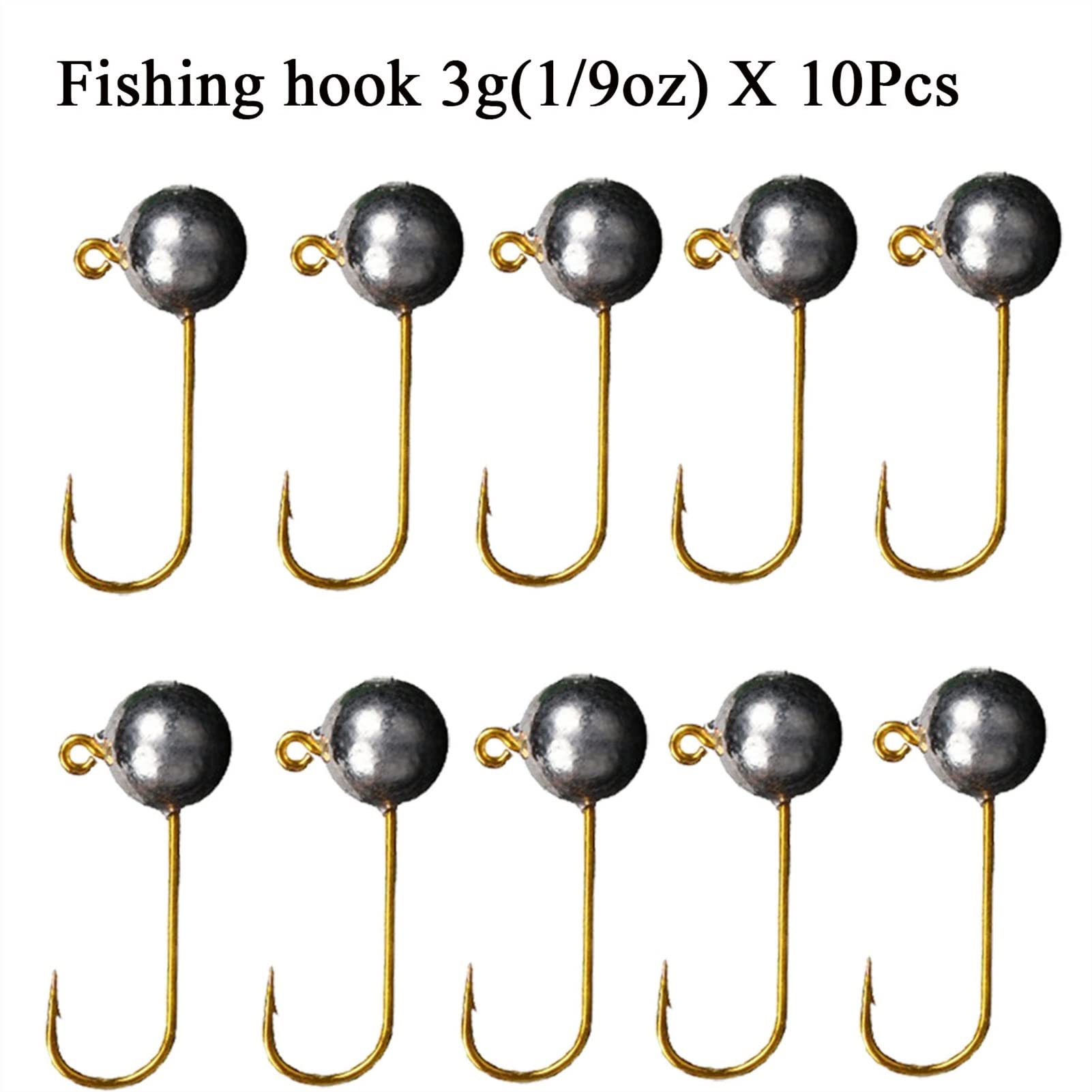 Ami da Pesca 10pcs / lot Micro Jig Head Gancio da pesca 1G-5G Gancio da pesca del ghiaccio Mini manovella Jig Fishhook Accessori morbidi Attrezzatura da pesca Gancio da Pesca ( Color : 3g )