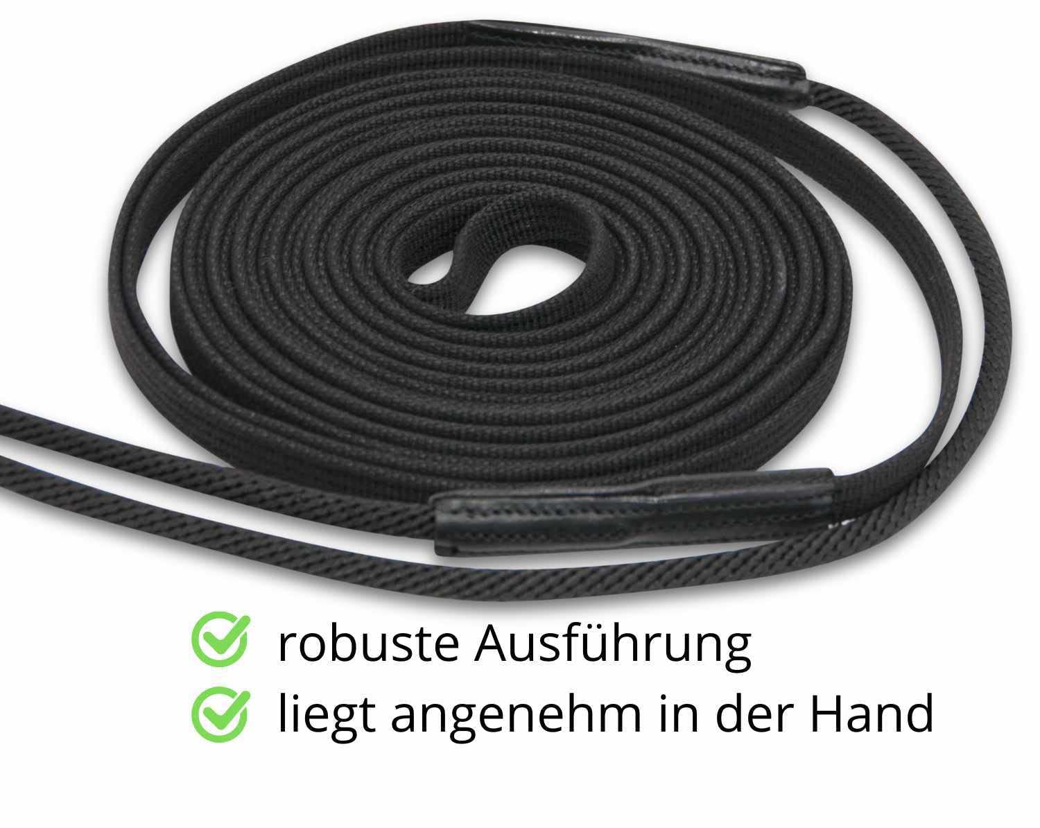 AMKA Doppellonge, schwarz Doppel Longe Longierleine 14 Meter