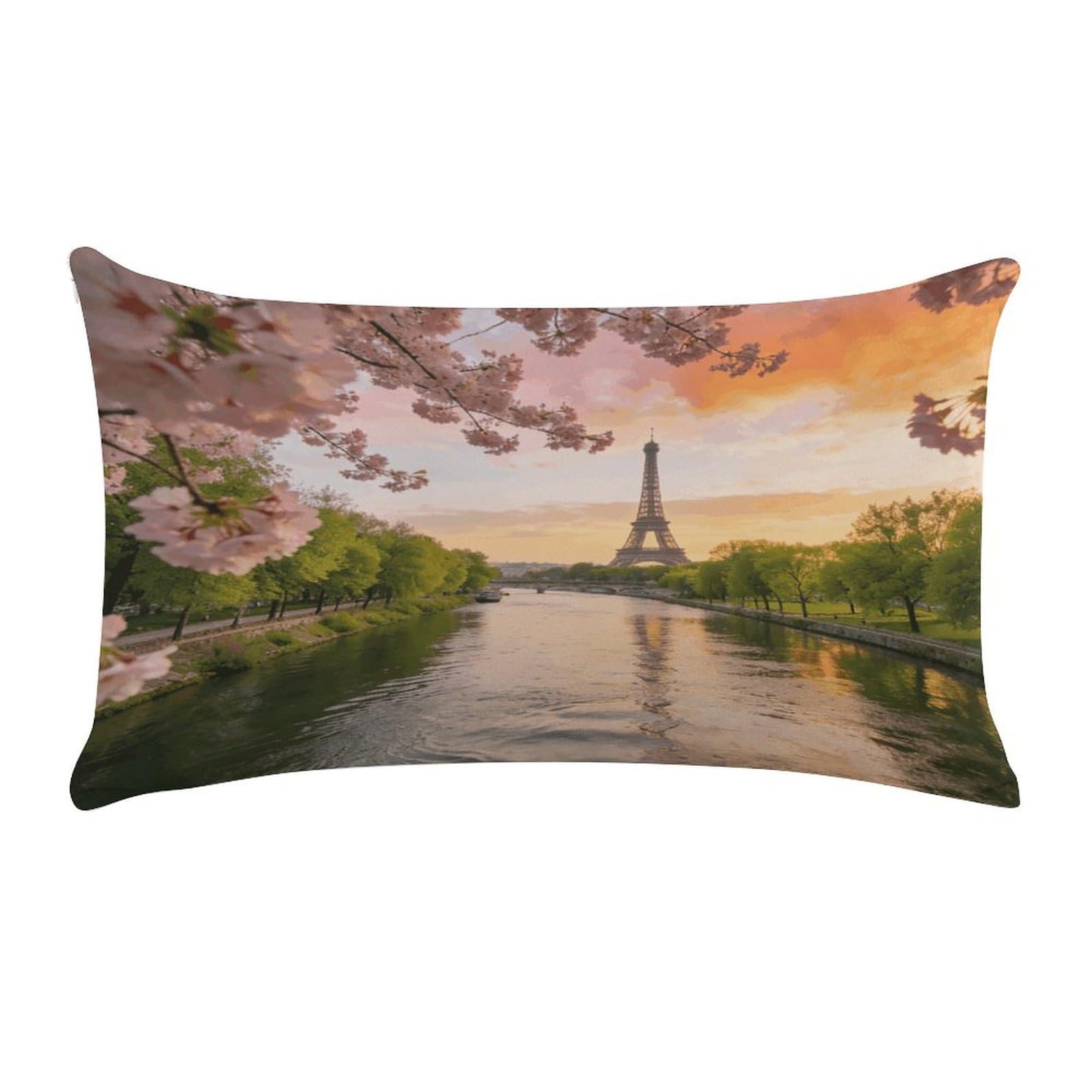 Fodpand Style Natural Scenery Of Paris Pillow Cases Set Of 1 Extra Soft Pillow Protectors With Hidden Zipper Perfect For Hotels, Guest Rooms,Bedroom 12X20 Inches Pillows Not Included