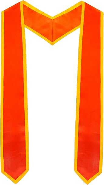 Graduation Stole, Plain Graduation Honor Sash Classic End With Trim Unisex Adult Graduation Stole Class of 2026