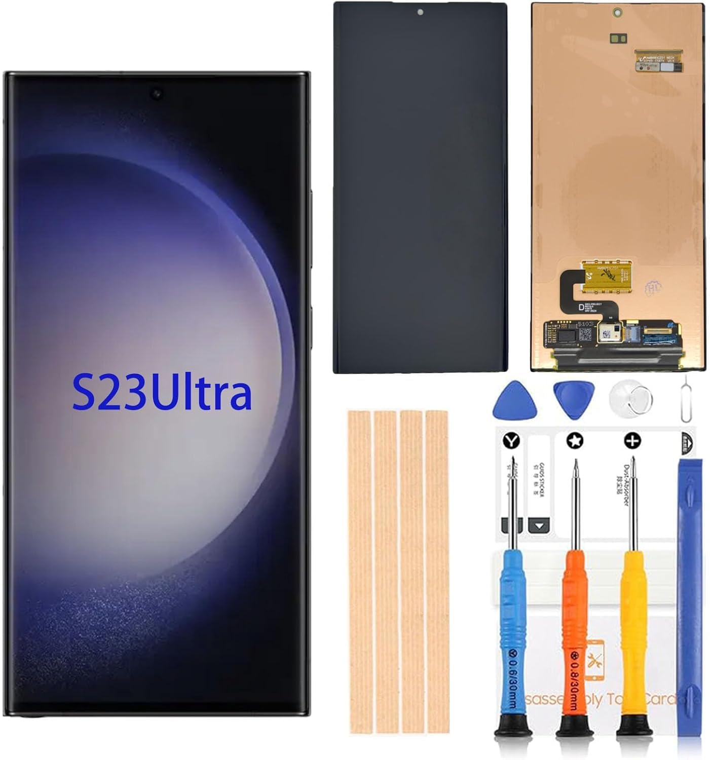 【Curved Display】 OEM Grade for Samsung Galaxy S23 Ultra Screen Replacement, 6.81 Inch 120Hz Dynamic AMOLED 2X Display, Protective Film,LCD Touch