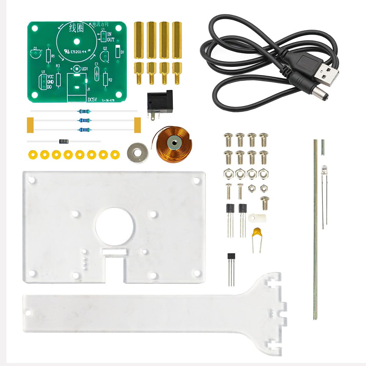 VOANZO Electromagnetic Swing Electronic Technology Small Production DIY Kit Electromagnetic Pendulum Induction Experiment Materials Homemade Teaching Aids