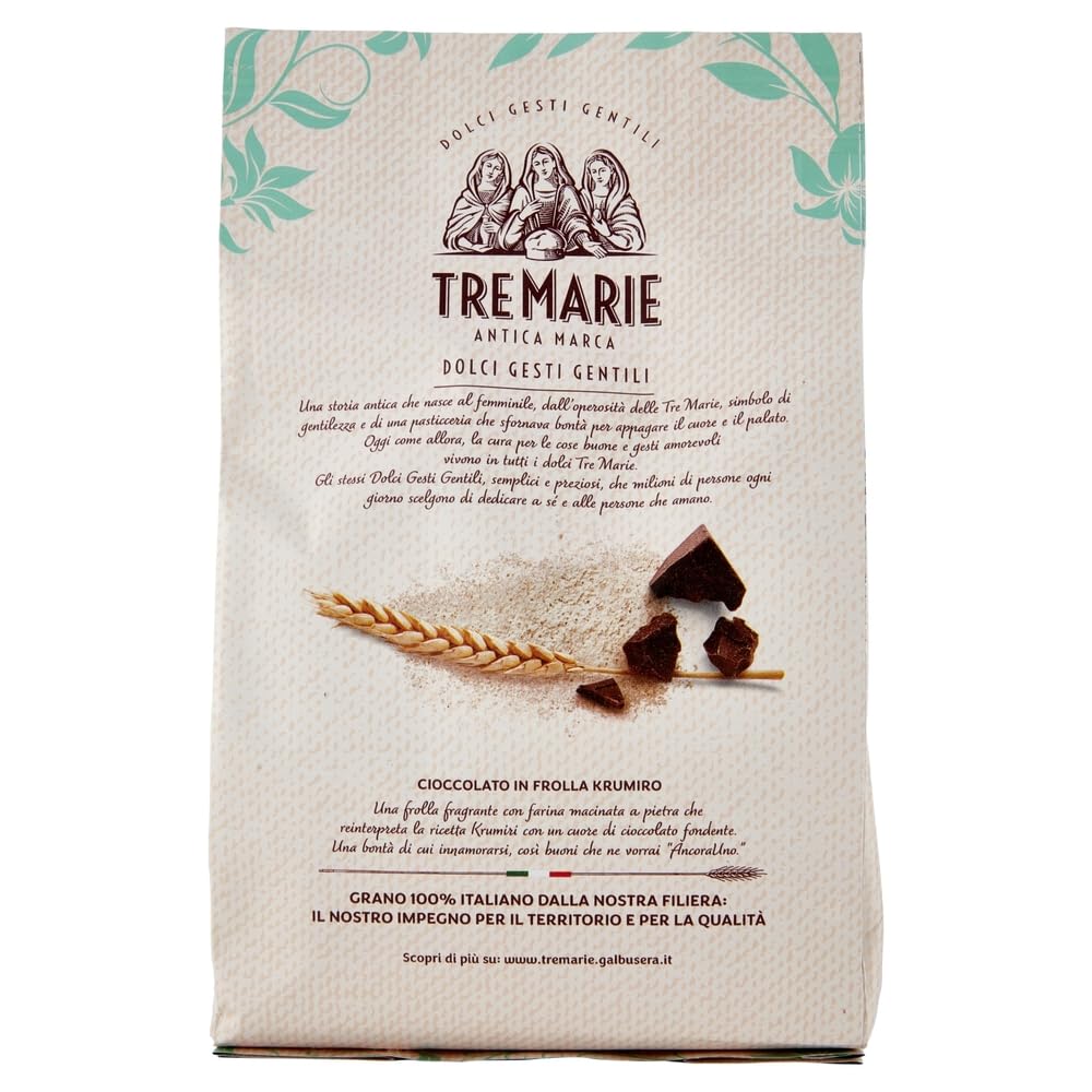 Italian Gourmet Ancora Uno biscotti Krumiro cacao, Mürbeteig 12 x 315g | Gebäck mit Schokoladennote, friabile e croccante, passend zu Kaffee oder, Gesamtnettogewicht 3,78 kg + Kostenlos Polpa 400g