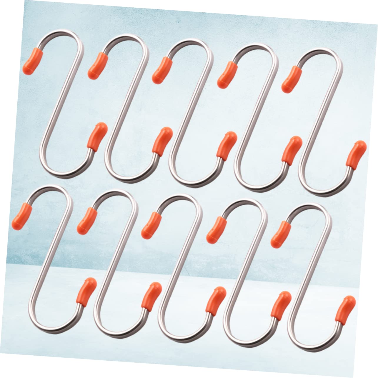 LYGXWJFC 10 Ganchos de Acero Inoxidable para Toallas, Ganchos Resistentes para Esferas Navide?as, Ganchos Planos en Forma de S, Ganchos de Metal para Toallas, Ganchos en Forma de S, Ganchos de Metal