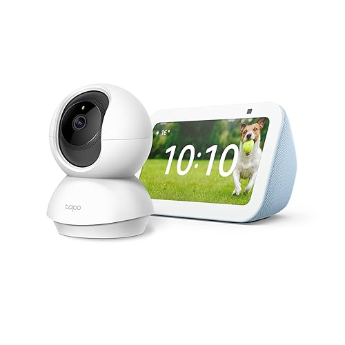 Immagine del prodotto Nuovo Echo Show 5 (3ª generazione) | Azzurro + TP-Link Tapo C200 Telecamera Wi-Fi Interno, compatibile con Alexa - Kit di base per Casa Intelligente
