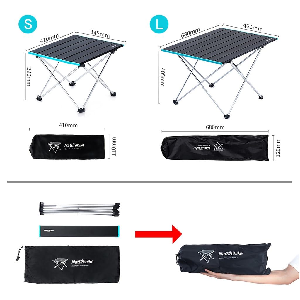 Amazon | Naturehike 折り畳みテーブル アルミ製 アウトドアテーブル