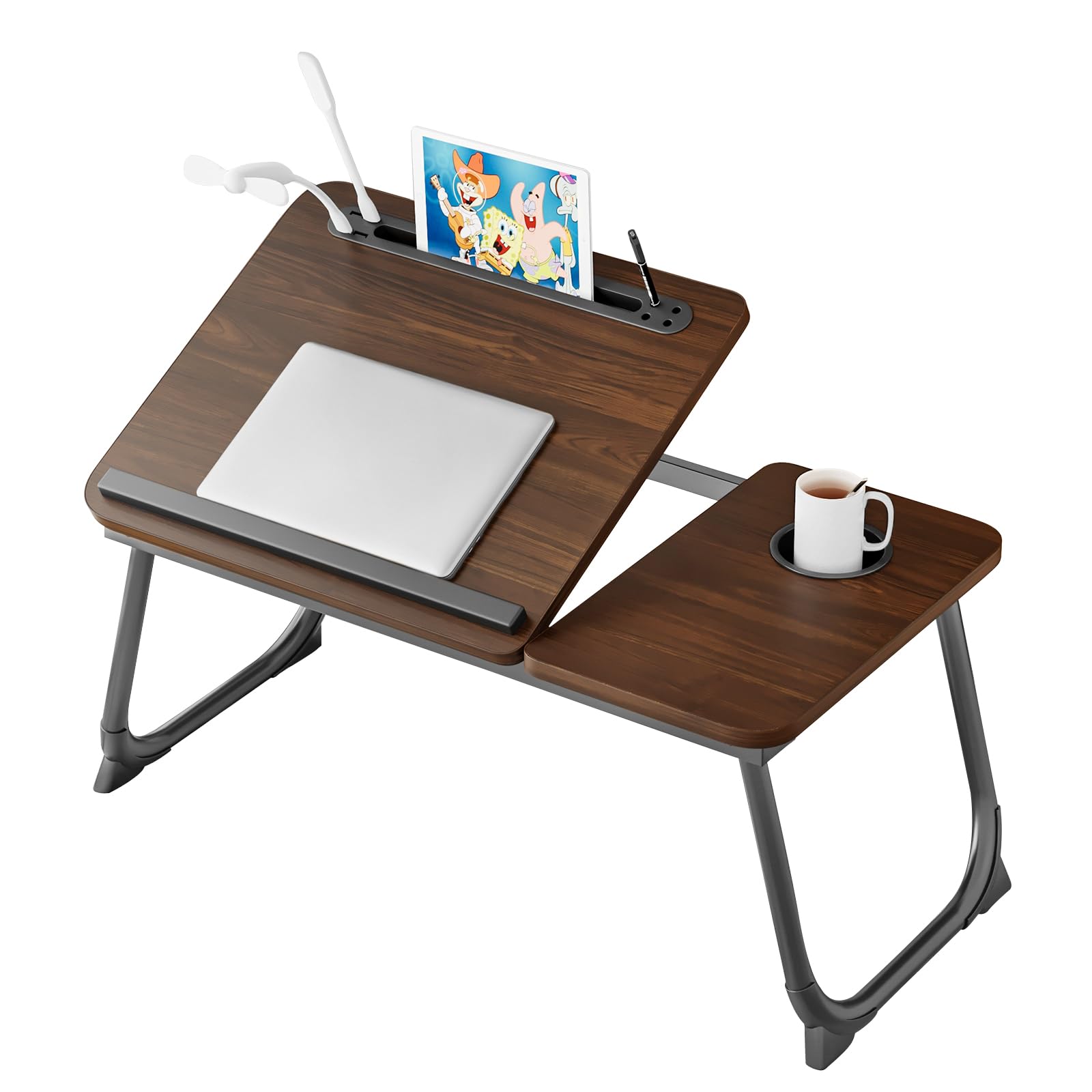 Laptop Desk for Bed, Adjustable Laptop Stand with 5 Different Angles