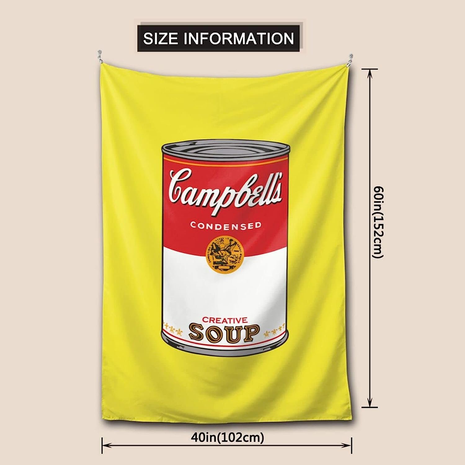 Amazon.co.jp: ウォーホル キャンベル スープ缶 タペストリー モダン