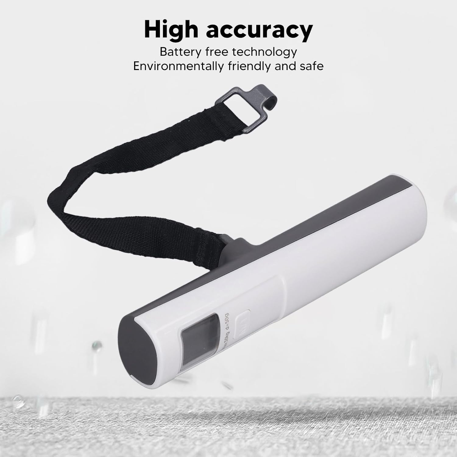 Balanza Digital para Equipaje, 110 Libras, Alta Precisión, con Vibración Manual, Autoalimentada, Colgante, con Pantalla LCD, Balanza Portátil para Maletas, Ideal para El Hogar, La Oficina,