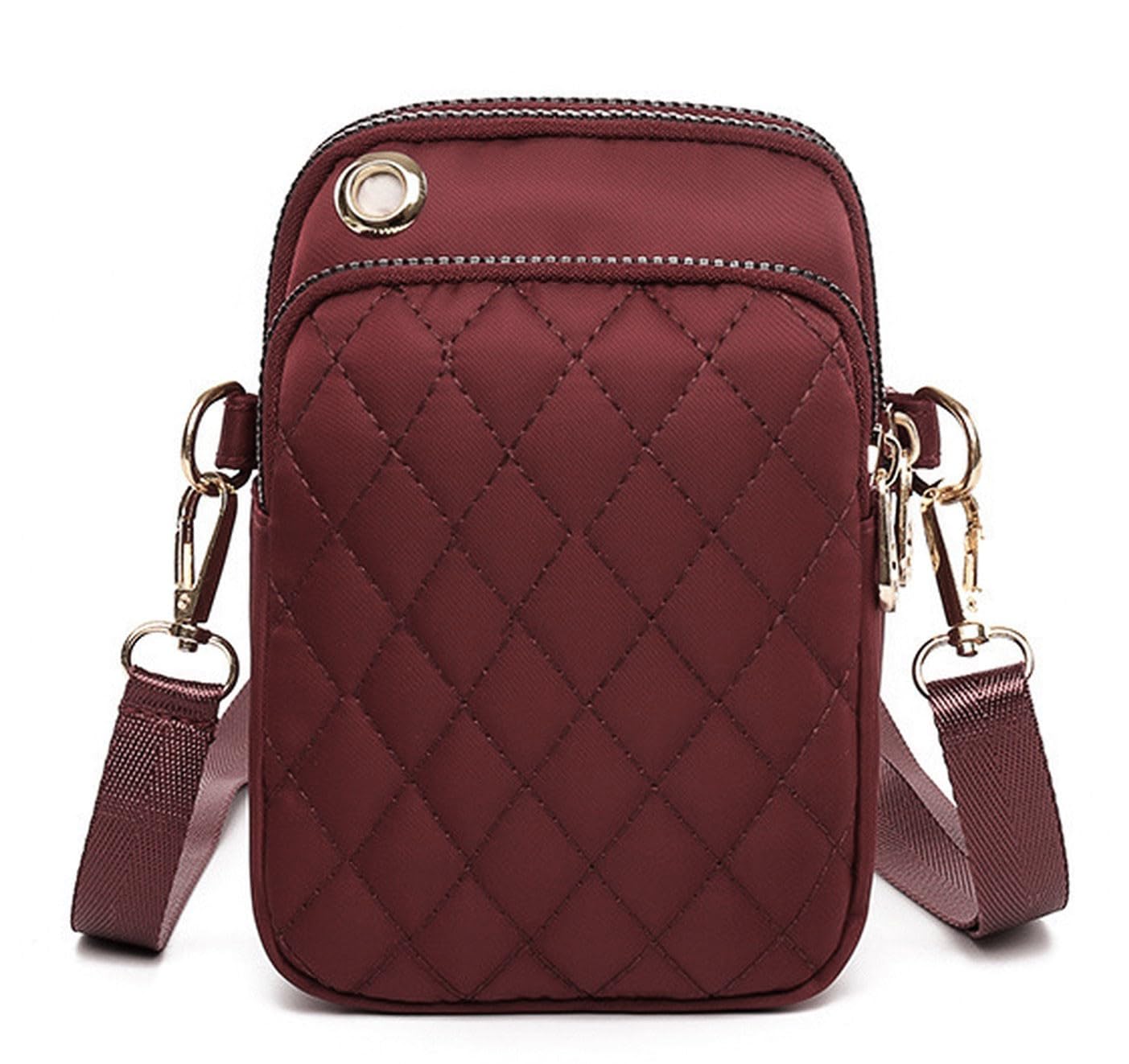 Tailian Phoneholder Spacious Crossbody Belt Strap Earphone Hole Multipurpose Jogging Gym Shopping Travel Bag (Wine) (B0B5X51VKW) Amazon Price History, Amazon Price Tracker