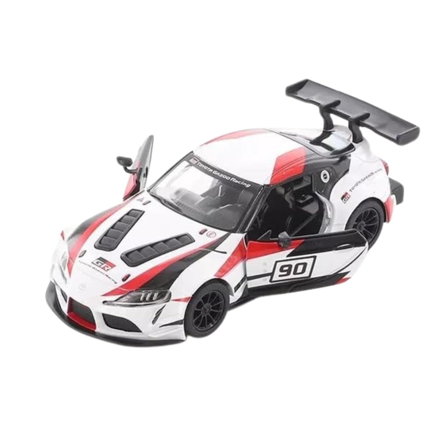 Mayatra's Kins Mart Toyota GR Supra Racing Concept Livery Edition 1:36 Scale Diecast Sports Car Model – Collectible (White)