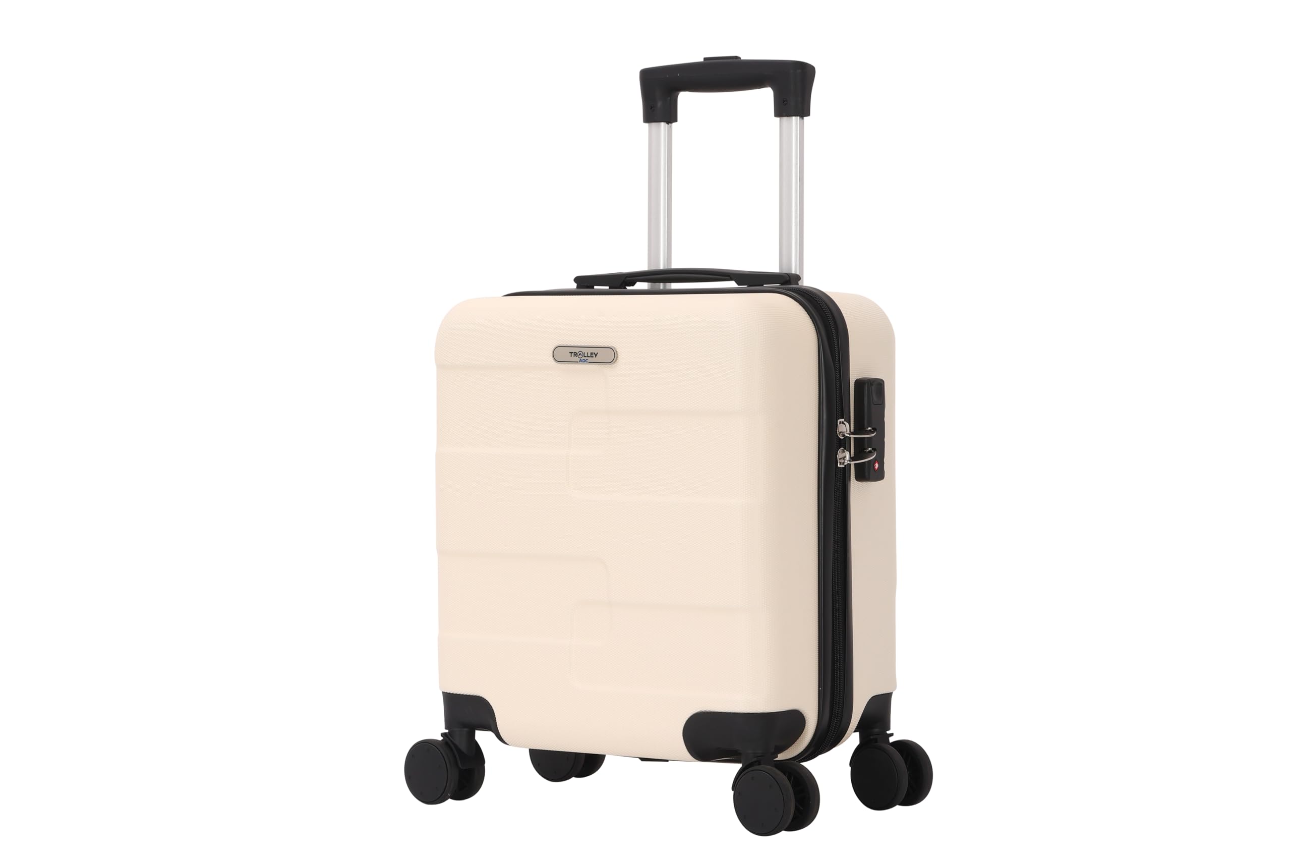 Valigia cabina, 45 x 36 x 20 cm, approvata valigia EasyJet, Vueling & +100 compagnie aeree, custodia rigida antiurto, bianco, piccolo, bagaglio cabina easyjet 45x36x20cm