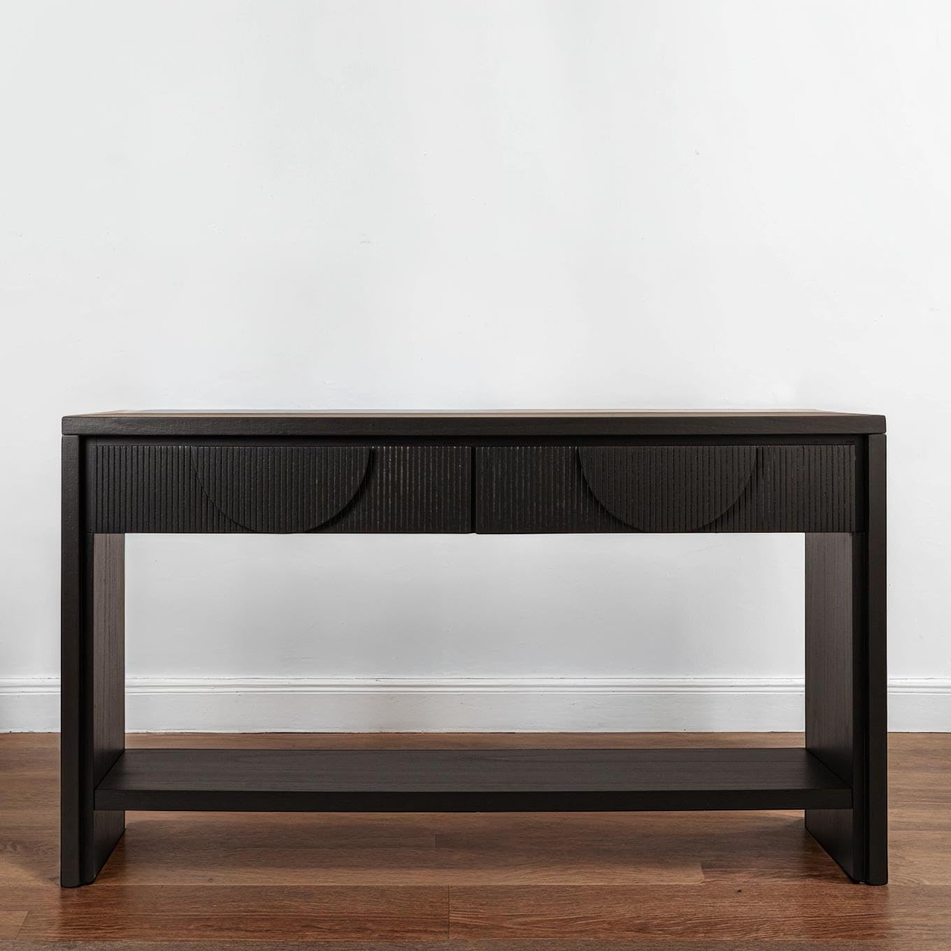 Creative Co-Op Modern Black Console Table with Storage Drawers