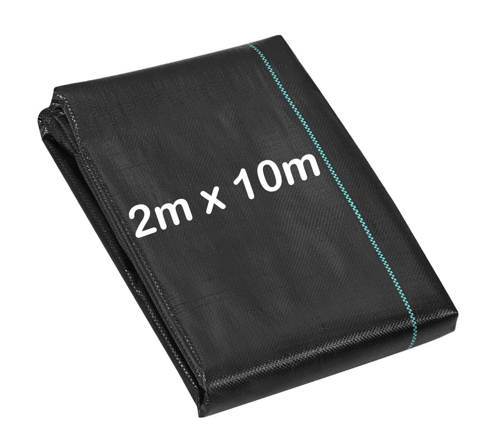 Weed Control Membrane, Garden Weed Fabric Barrier, Landscape Woven Ground Patios Paths Cover Mat & Flower Bed, UV Resistant Stabilised Black, Premium Weed Suppressant Membrane (2m x 10m, 100 GSM)
