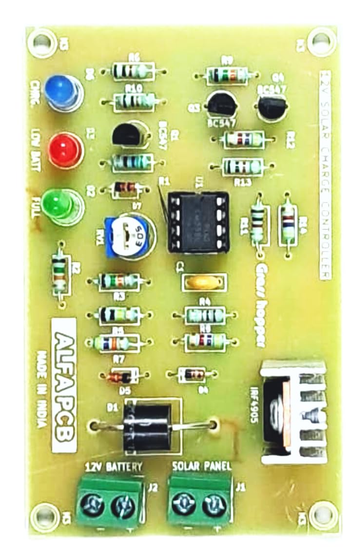 12 Volt 100 Watts Compact Solar Charge Controller DIY Electronics - Assembled Board