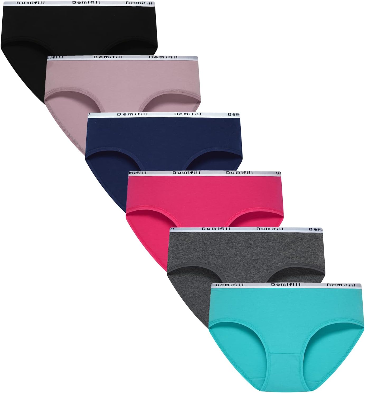 Teen Girls Underwear Cotton Briefs Soft Panties for Teens Pack of 6 Multipack