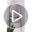 Arched Full Length Mirror - 68" x 24" Large Floor Mirror Aluminum Frame Dressing Mirror with Stand for Bedroom/Living Room Wall Mounted