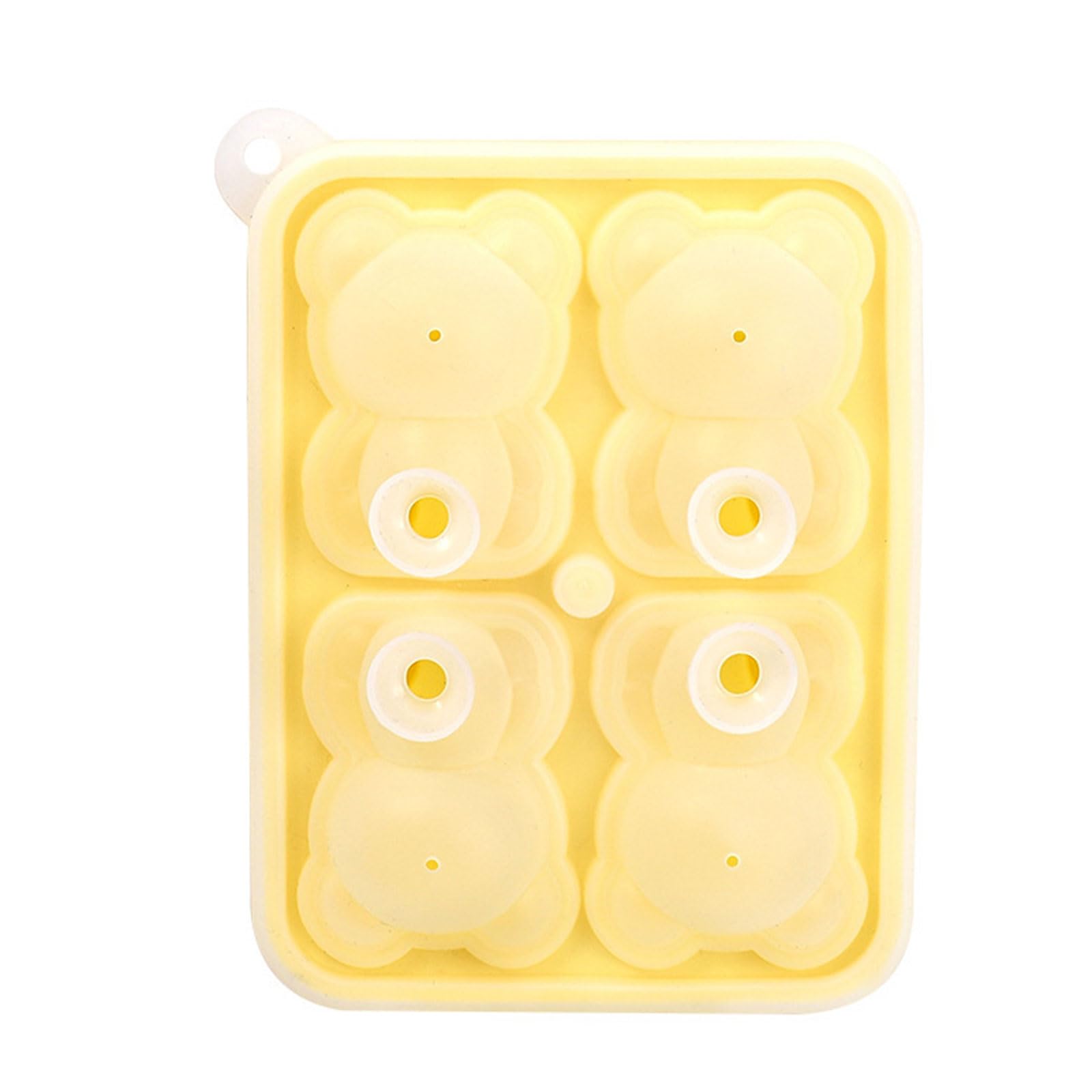 Jazuaiao 2 Pack Silicone Ice Tray Maker Bear Shape Silicone Molds Maker Molds Suitable for Cube Drink