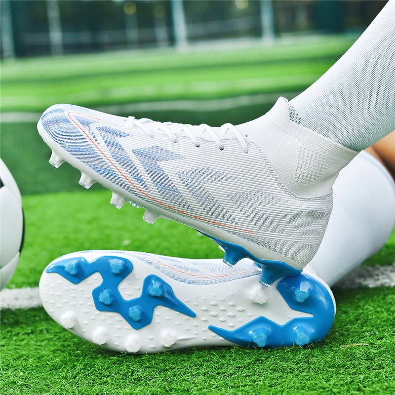Men's Soccer Cleats Football Shoes for Mens Big Boys High-Top Spikes Shoes for Youth Professional Training Turf Indoor Outdoor Sneaker3