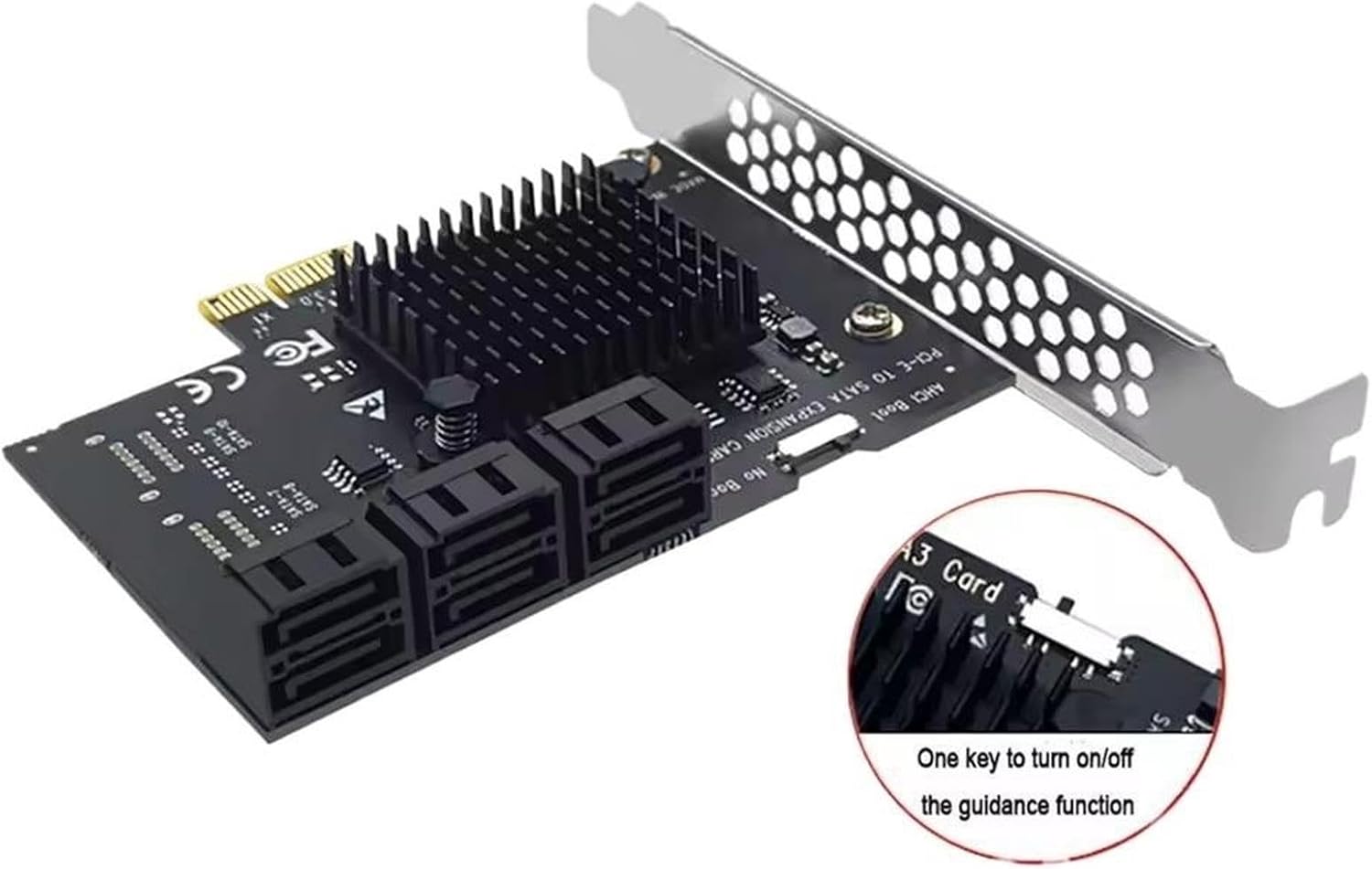 PCI‑E X1 4/6‑Port SATA3.0 Expansion Card(4 Port)