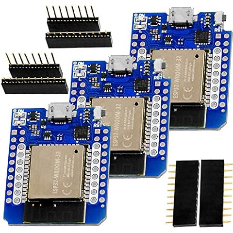 XTVTX 3PCS ESP32 ESP-WROOM-32 WLAN WiFi Bluetooth IoT Development Board 5V Compatible for Arduino Cover