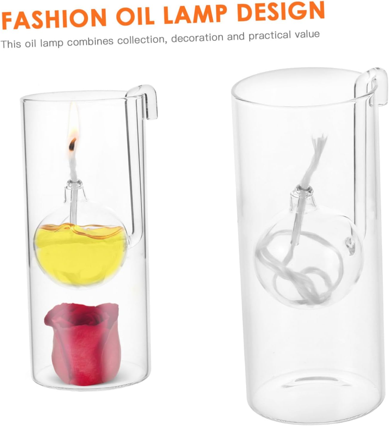 Transparent Glass Oil Lamp Creative Hanging Oil Lantern for Home Decoration Small for Festivals Weddings and Emergencies