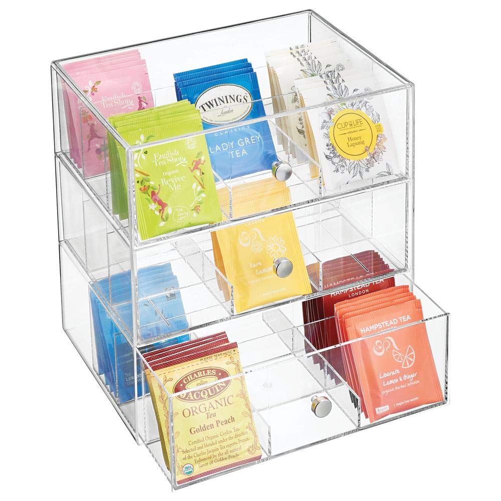 Mdesign Plastic Kitchen Pantry Cabinet Countertop Organizer