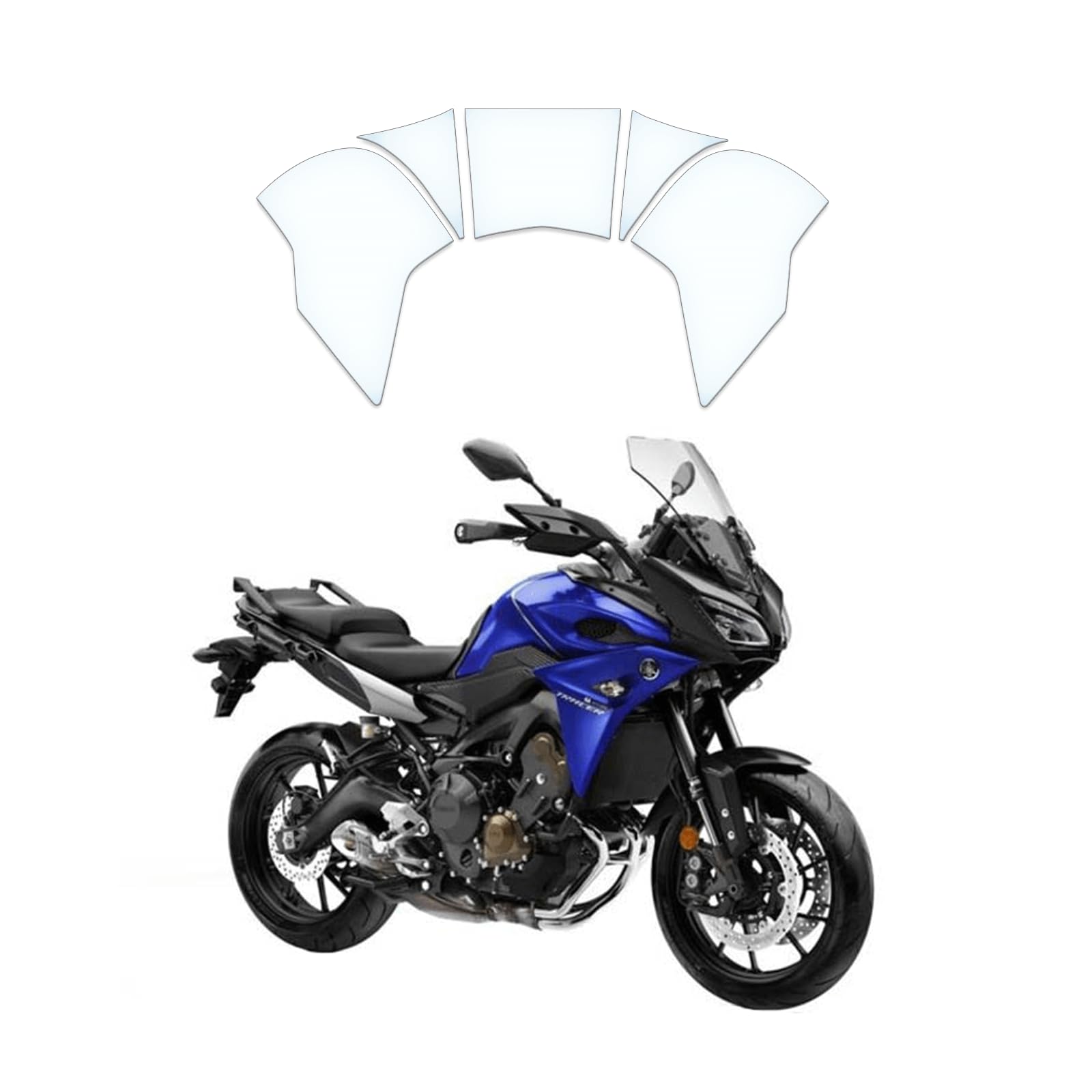 Tankschutzfolie Lackschutz Tankpad Transparent geeignet für Yamaha MT09 TRACER 2015-2018