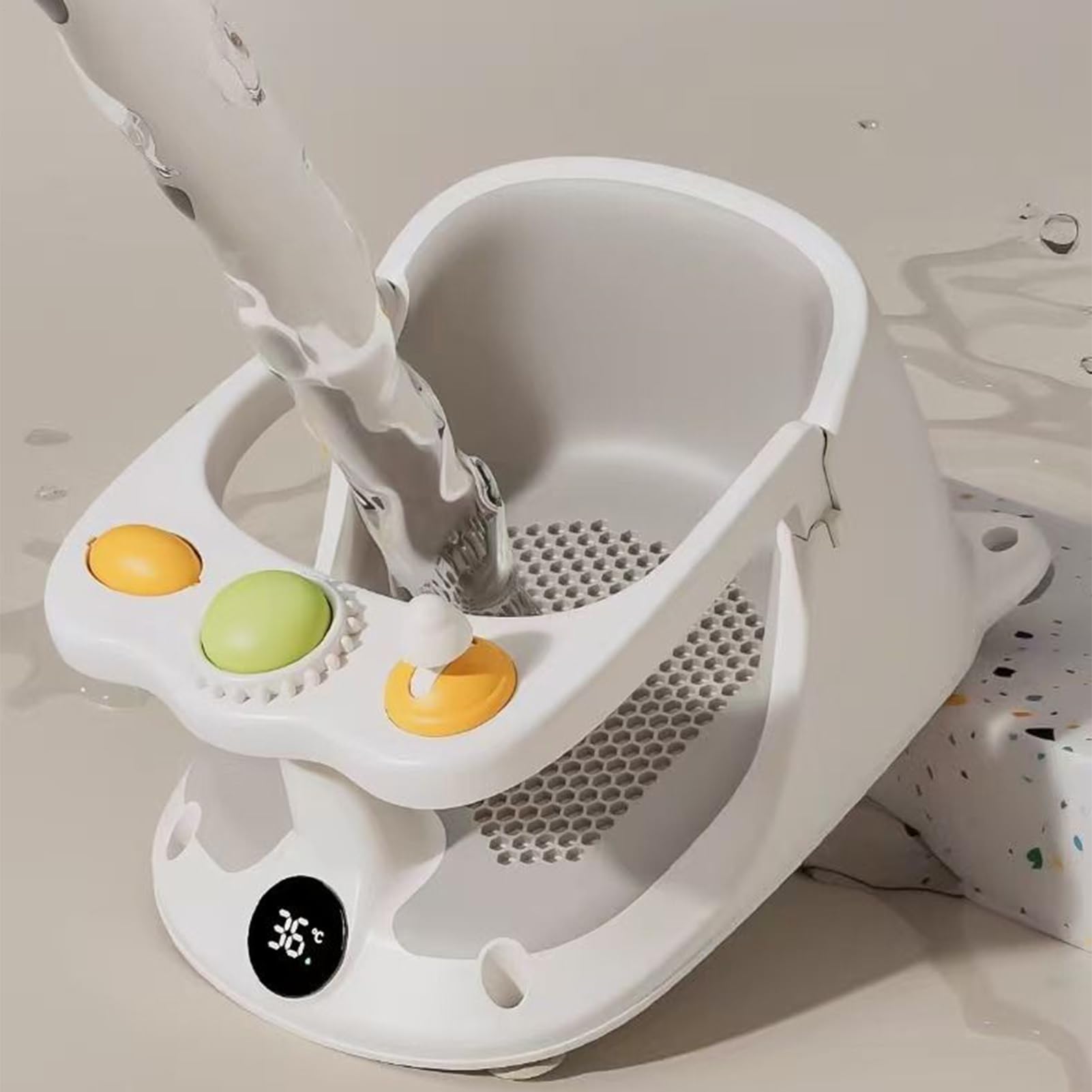 Asiento de baño infantil Silla De Bañera Segura Que Ayuda A Sentar A Los | Bañera Juguetes de baño Soporte de Juego Silla de seguridad para niños bebés y recién