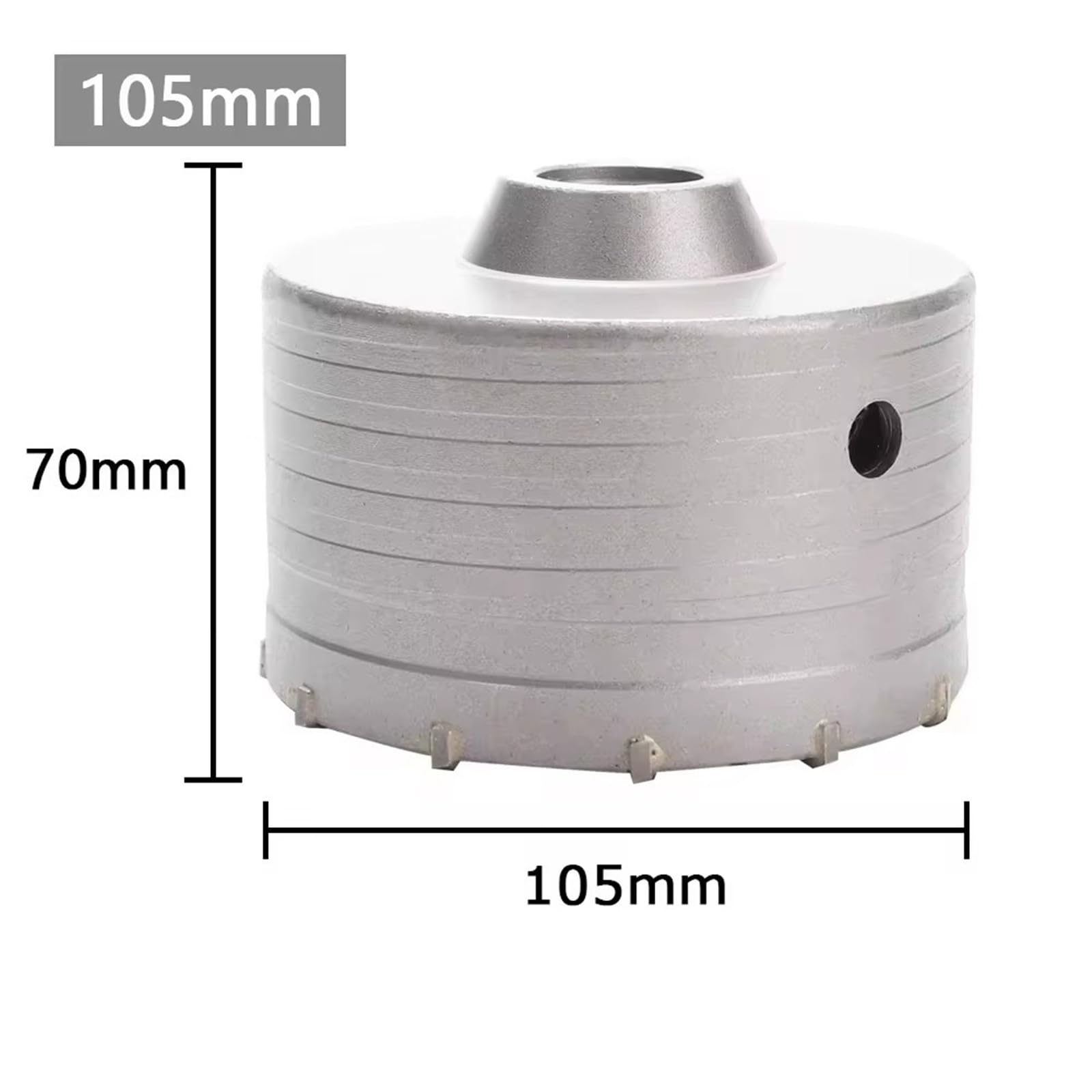 1Pc 30-150mm Drilling Crown For Concrete Wall Hole Saw SDS PLUS Hammer Drill Bit Set With Round Shaft Cement Stone Cutter Tool(105mm)