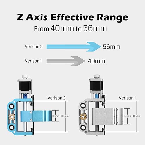 Miniatura 8 de Kit de montaje de eje Z de aluminio mejorado V2 con soporte de motor para husillos de 775 y 300-500 W, soporte de 1.693 in y 2.047 in de diámetro
