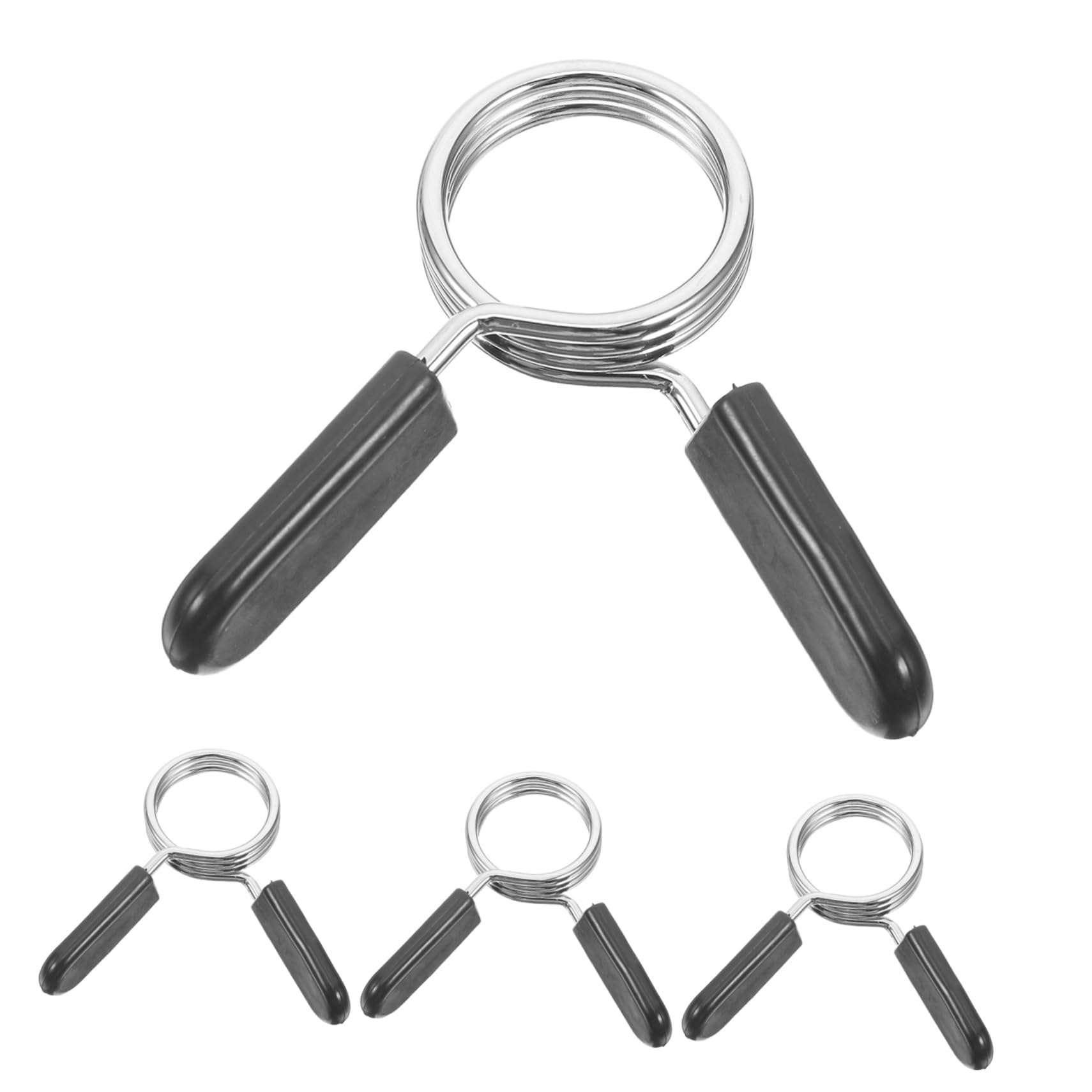 BESPORTBLE 4pcs Barbell Clamps Dumbbell Bar Spring Collars Weight Clips For Bars Weightlifting Clamps Barbell Clips For Gym And Fitness Training
