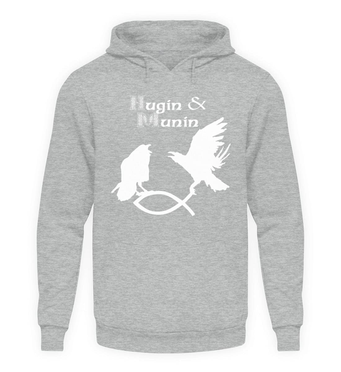 Pull à capuche corbeau gris heather sport sweat unisexe confortable