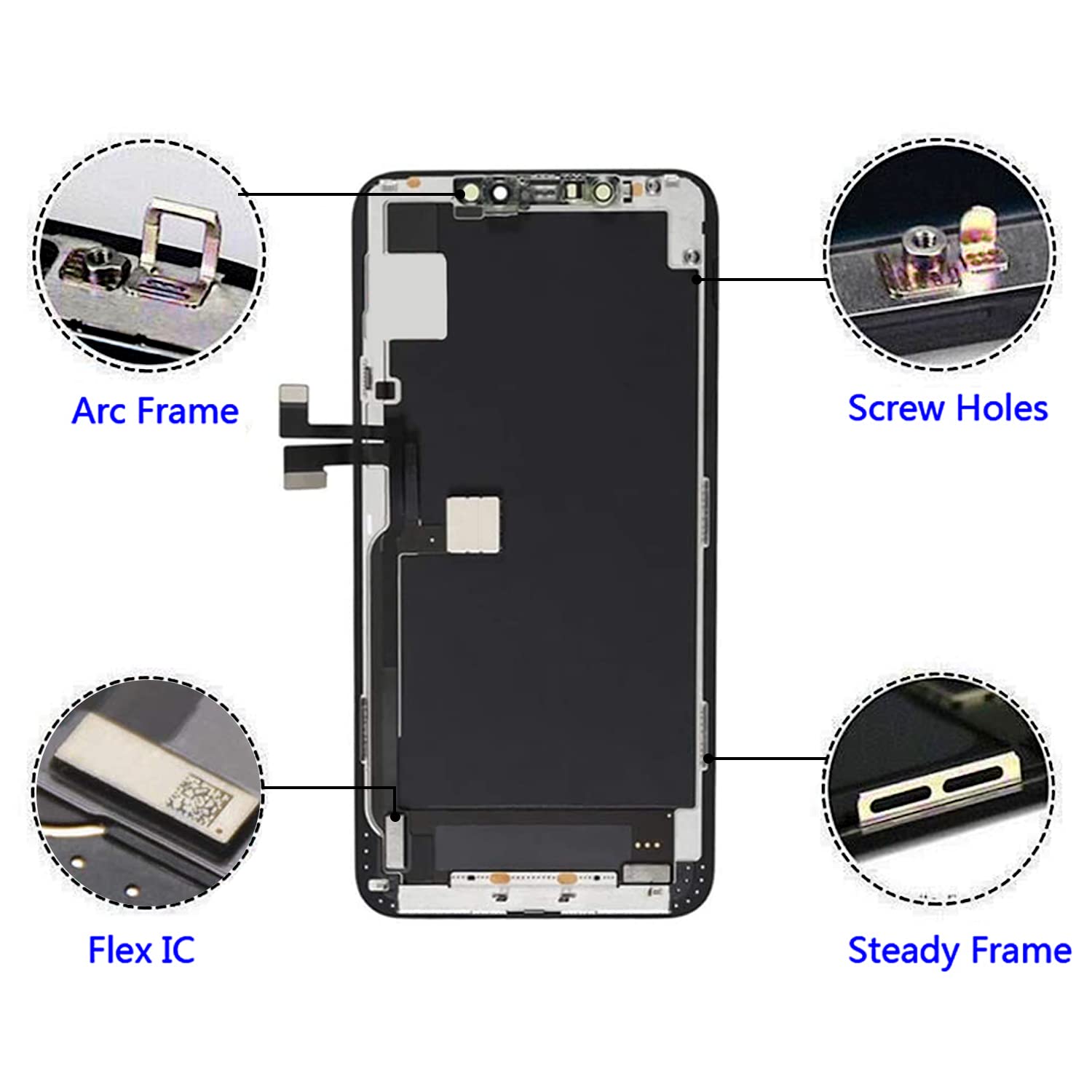 Brinonac Display per iPhone 11 PRO Max, 6,5" Schermo Full HD LCD Retina Kit Sostituzione Touch Screen Digitizer Assembly Set