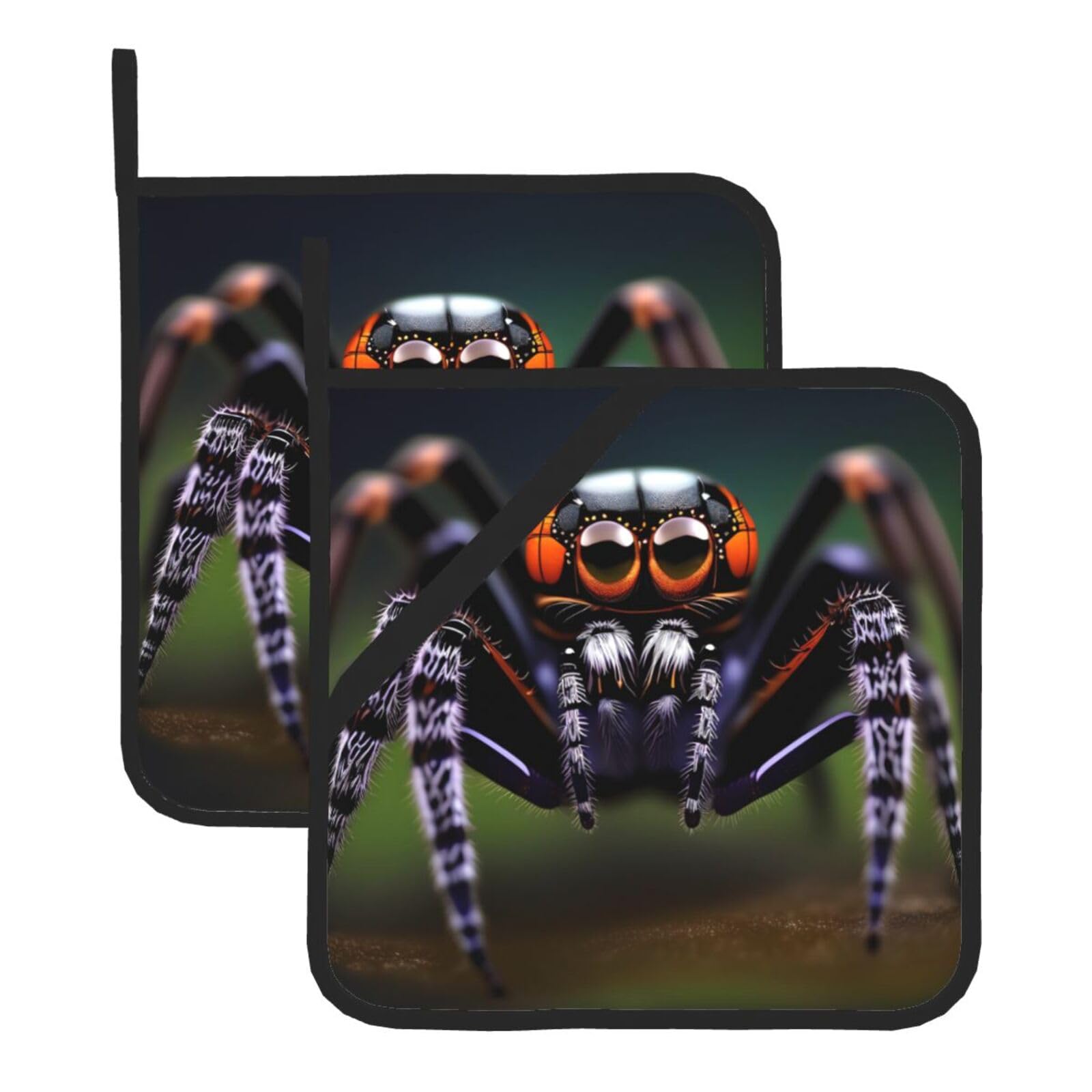 Tropical rainforest spiders Square Heat Resistant Trivet Set Thick and Durable for Baking Barbecue Cookware Oven