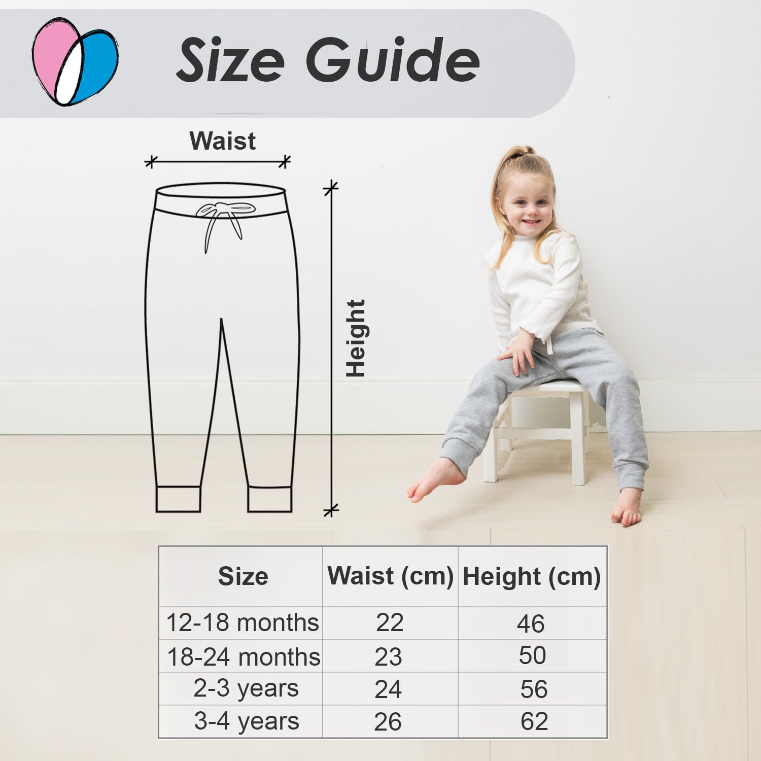 Lovjoy Pantalon de Jogging Bébés Jeunes Enfants - Lot de 3 ou 5 Couleurs - 1-4 Ans - Qualité Confort 100% Coton Robuste - Ceinture Elastiquée + Cordon Réglable