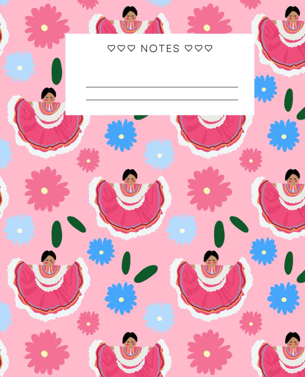 Composition Notebook College Ruled: Folklorico | Cute Journal for Latinas, Teens, Kids for Back to School, College, Office Work & Personal Use -140 Pages