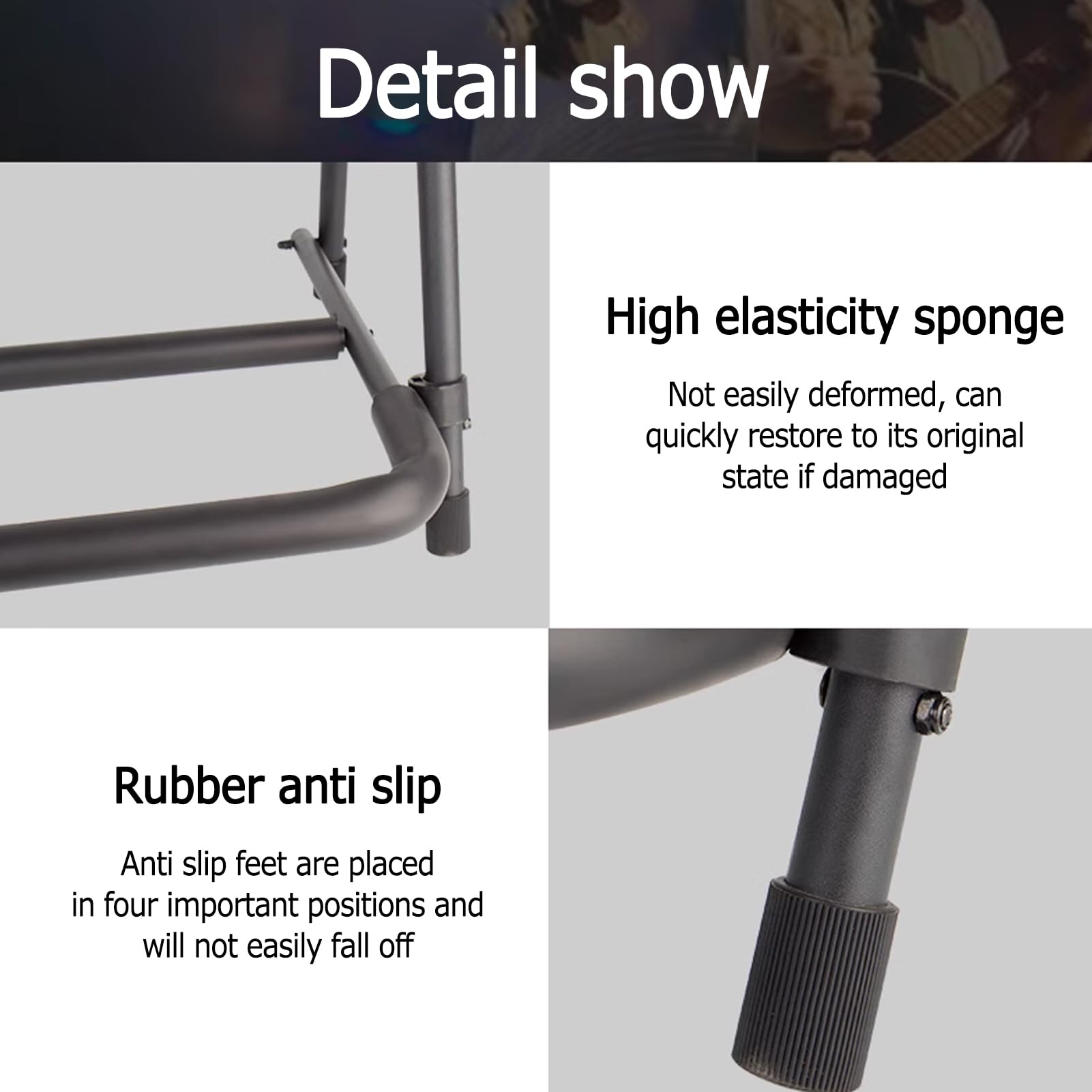 Supporto per chitarra, espositore pieghevole per chitarra acustica, elettrica e basso, design salvaspazio, facile da usare, accessorio ideale per chitarra