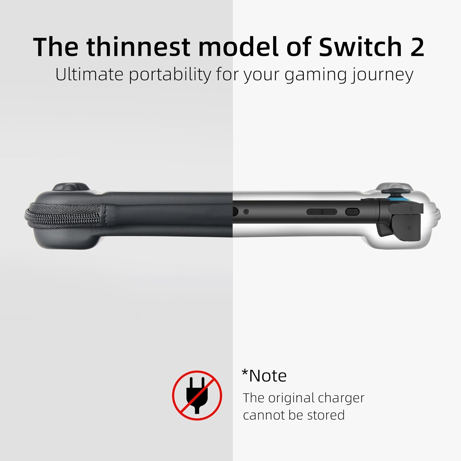 Slim Hard Shell Travel Case for Nintendo Switch 2 (2025) – Thin Protective Pouch with Accessories Storage Pocket & Game Card Holders - Image 2