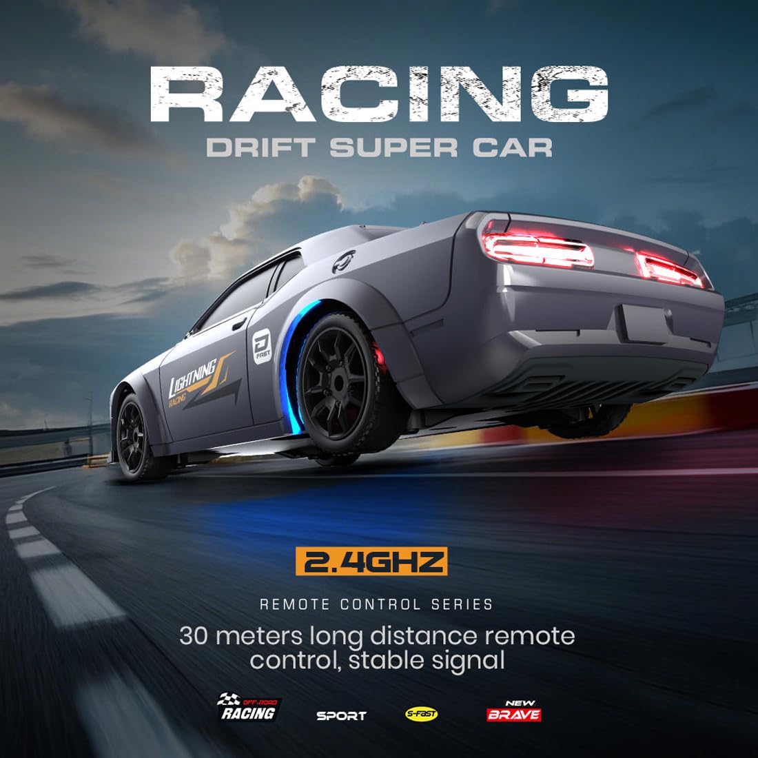 1/43 Mini RC Drift Auto z żyroskopem, 2,4 G, zdalnie sterowany samochód RC Drift, samochód sportowy z diodami LED, 15 km/h, w pełni proporcjonalny pojazd RC, prezent dla dorosłych