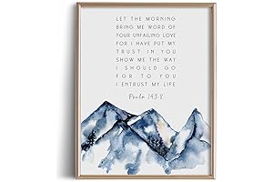 Jeremiah Fisher Poster, Psalm 143:8 Bible Verse Wall Art