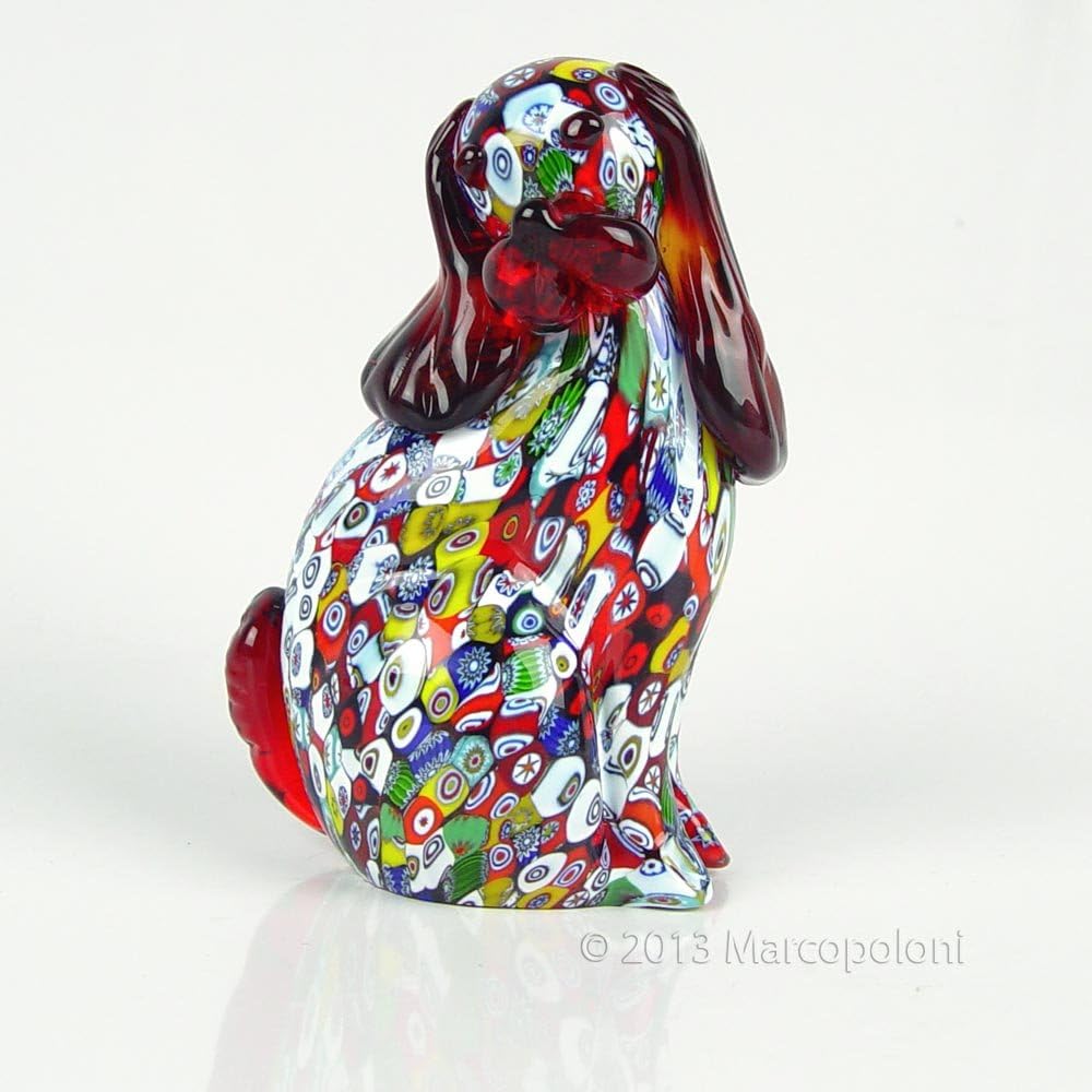 CANE - Murano Glass Dog Figurine (Red)