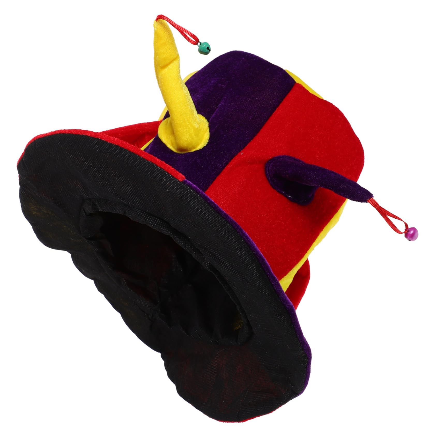 Chapeau haut de forme cloche polygonale chapeau clown fete bandeau petit haut de forme de clown d'halloween de de en tissu