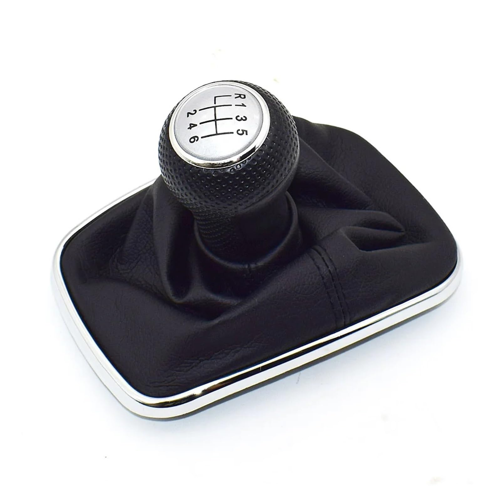 Grozzy Universal Shifter Handle 23mm for Volkswagen for VW for Golf 4 IV for MK4 GTI R32 for Bora for Jetta 5Speed Black Frame Gear Shift Knob Lever(2,6Speed)
