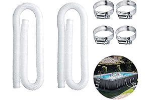 2-pack of 1.25" Diameter Swimming Pool Filter Pump Replacement Hoses (59" Length)