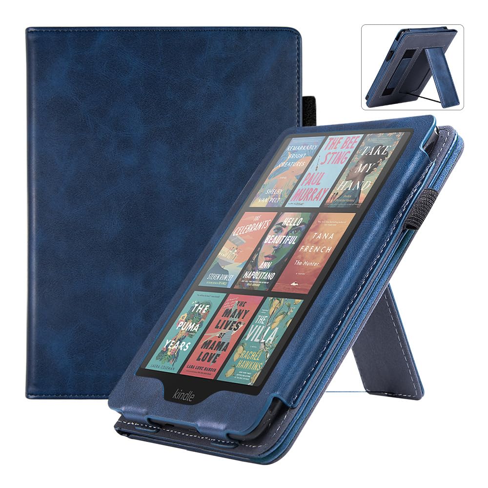 WESOKE® PU Leather Smart Flip Protective Case Cover | Suitable for 12th Generation Kindle Paperwhite E-Readers | Slim Lightweight Design with Auto Sleep/Wake and Hand Strap-image-10