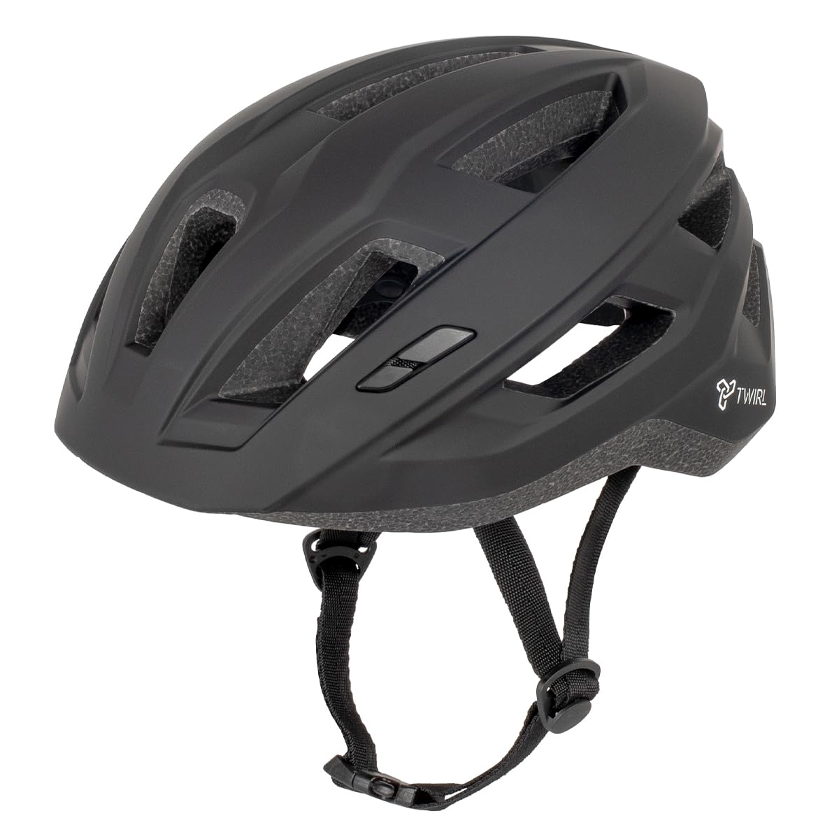 TWIRL City LED Casco de Bicicleta, con luz Trasera y Sistema de Ajuste, 57-60 cm, Negro