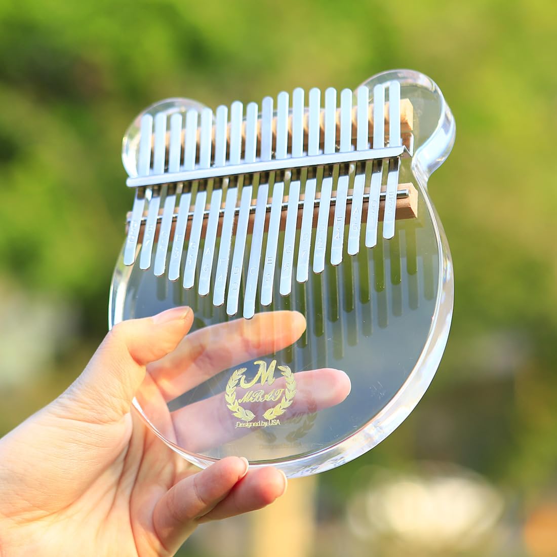 17-Note Kalimba, kristallklares Daumenklavier, Bär Kalimba, Kalimba, Anfänger Zupfinstrument, Finger Klavier, Kalimba